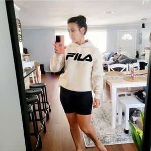 Fila Size S Teddy Sweatshirt Shearling Hoodie